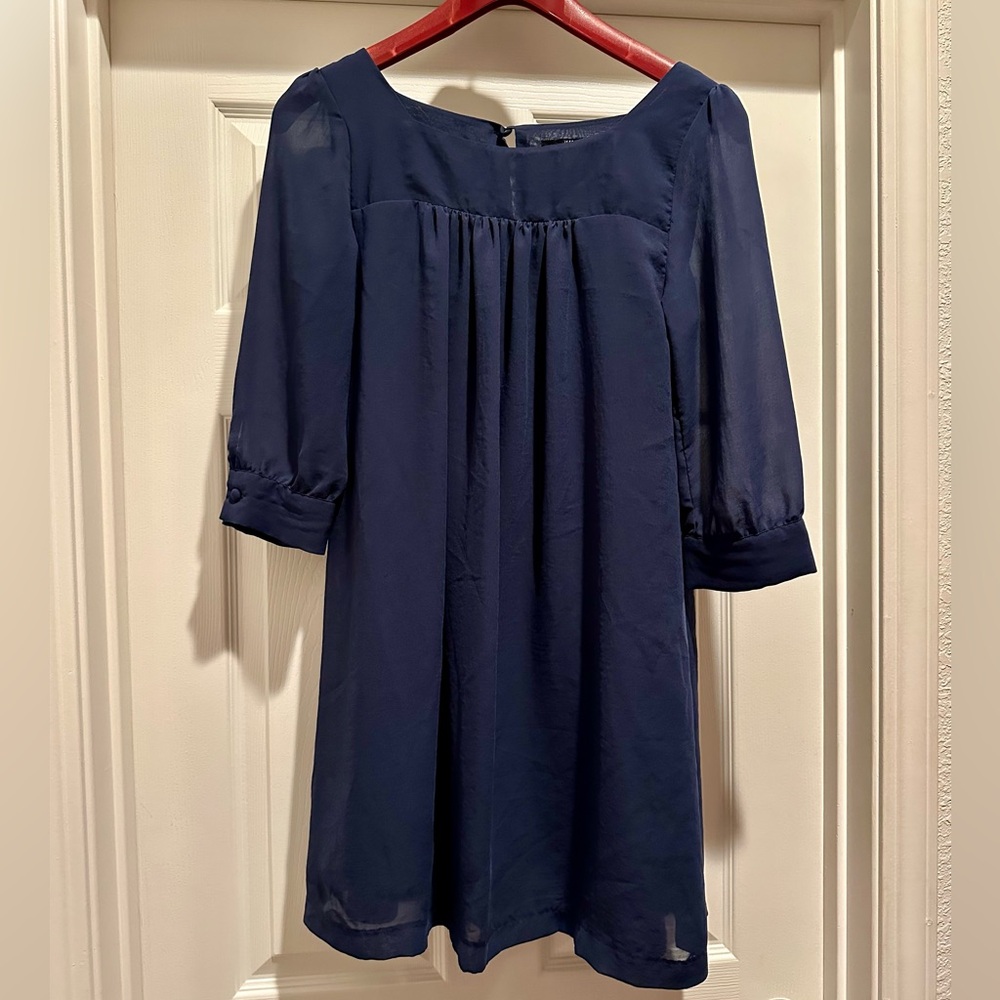 H&M, size 6, navy blue mini dress